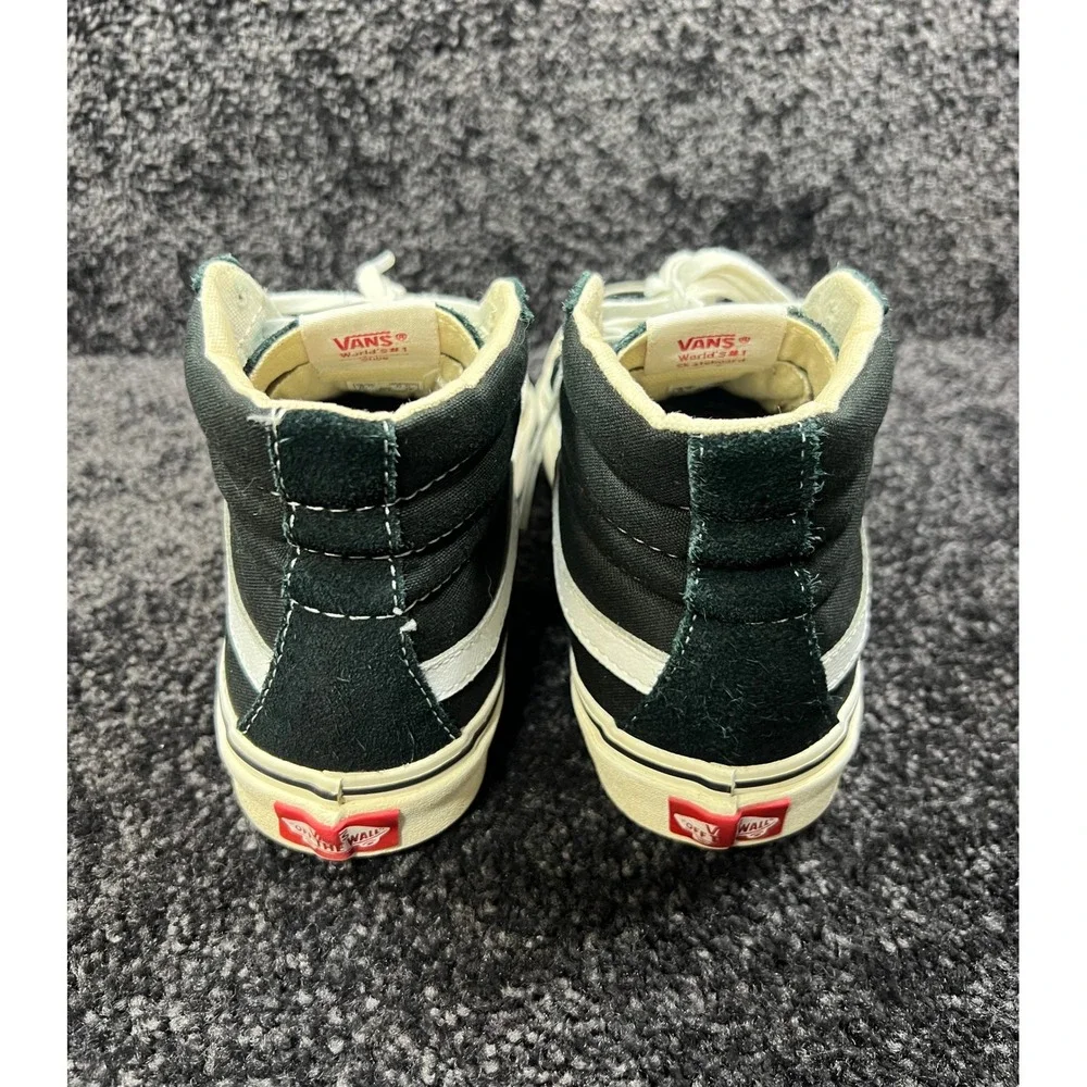 Vans Sk8-Hi‎ High Top Skate Shoes Black White Canvas Suede Classic 5 Men 6.5 W
